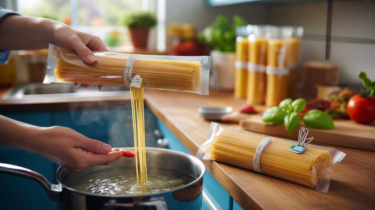 Es un gesto sencillo, pero es la mejor forma de abrir y guardar los paquetes de espaguetis en la despensa