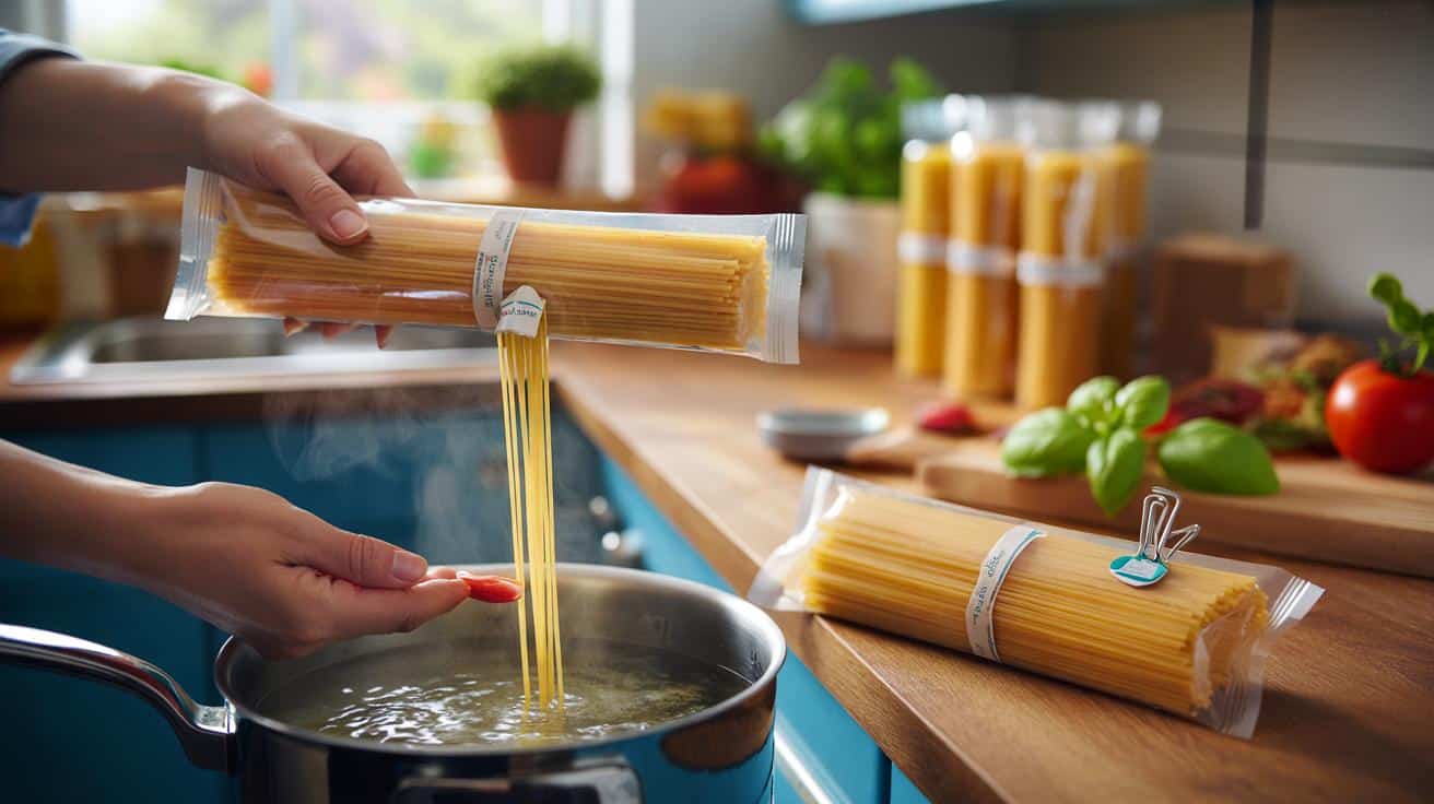 Es un gesto sencillo, pero es la mejor forma de abrir y guardar los paquetes de espaguetis en la despensa