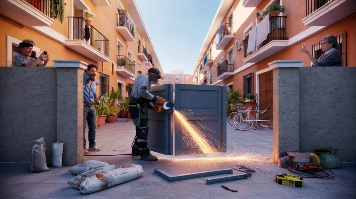 Un vecino instala una puerta metálica para cerrar parte del patio común y la justicia le obliga a retirarla
