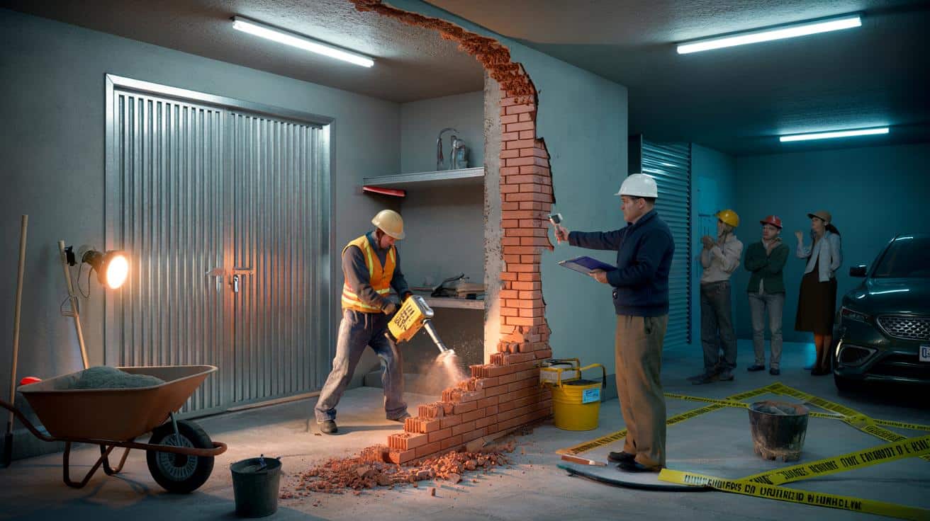 Una vecina levanta un tabique entre su garaje y trastero sin permiso y la justicia ordena su derribo